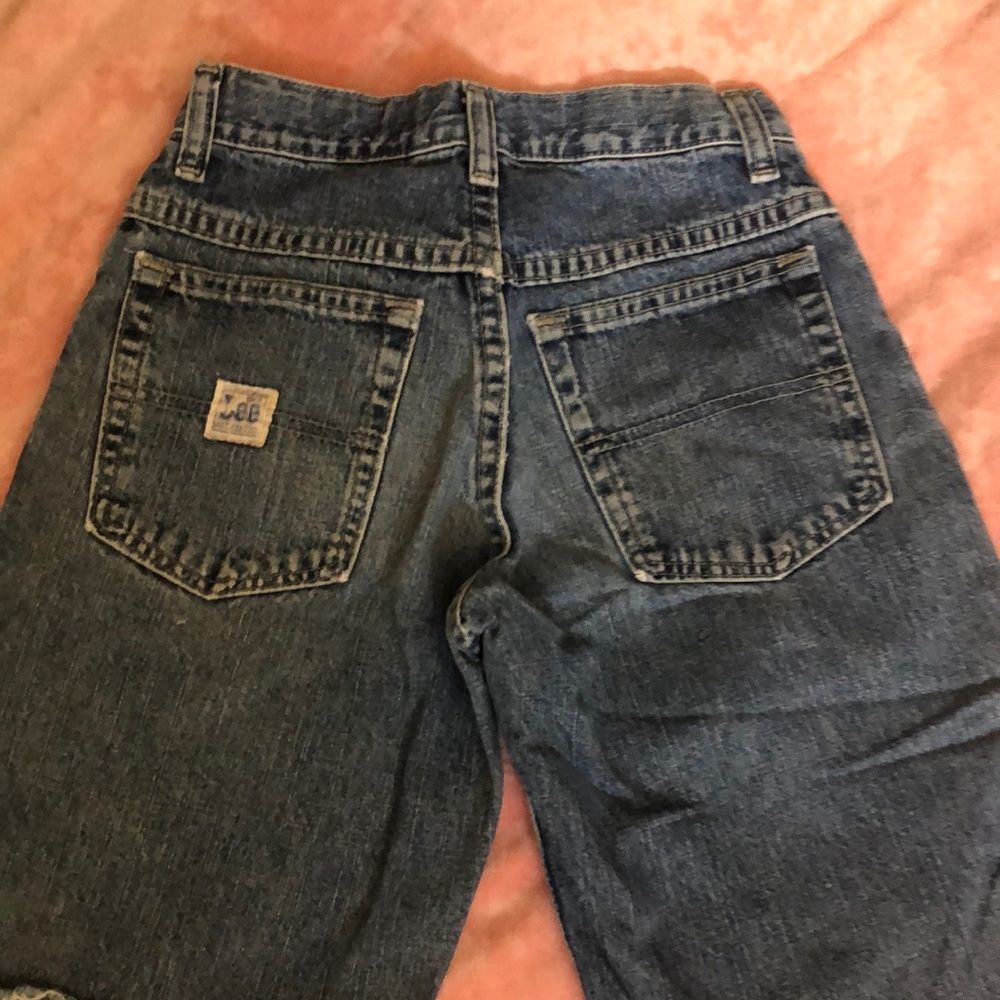 Lee boys blue Jean cutoff shorts with an adjustable waist size 8 R